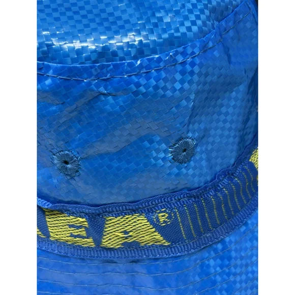 IKEA Bucket Hat KNORVA Frakta with Lining & Vent Holes Rain Hat Sun Blue Bag - Picture 5 of 7